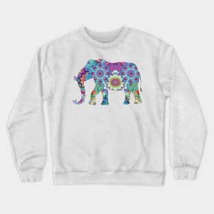 For elephants fans | Floral Multicolored Elephant Crewneck Sweatshirt